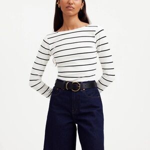 NWT Madewell Long Sleeve Scoopback Tee Size XS